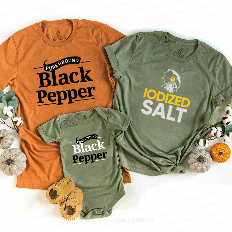 Cute Salt And Pepper Family Matching Shirts