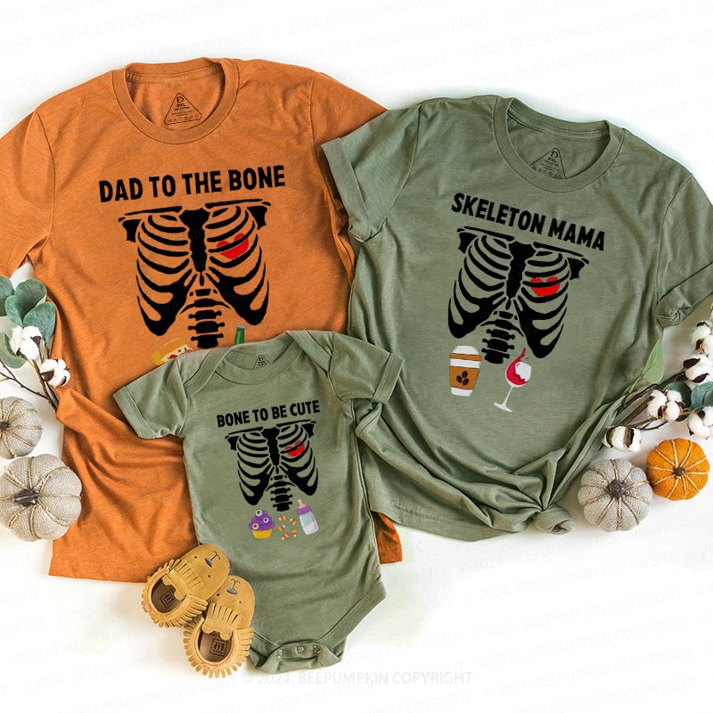 Bone Element Halloween Group Family Matching Shirts