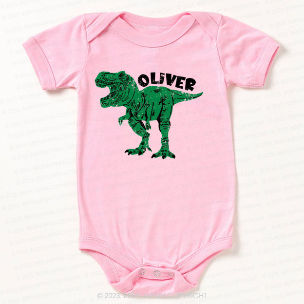 Personalized Dinosaur Bodysuit For Baby
