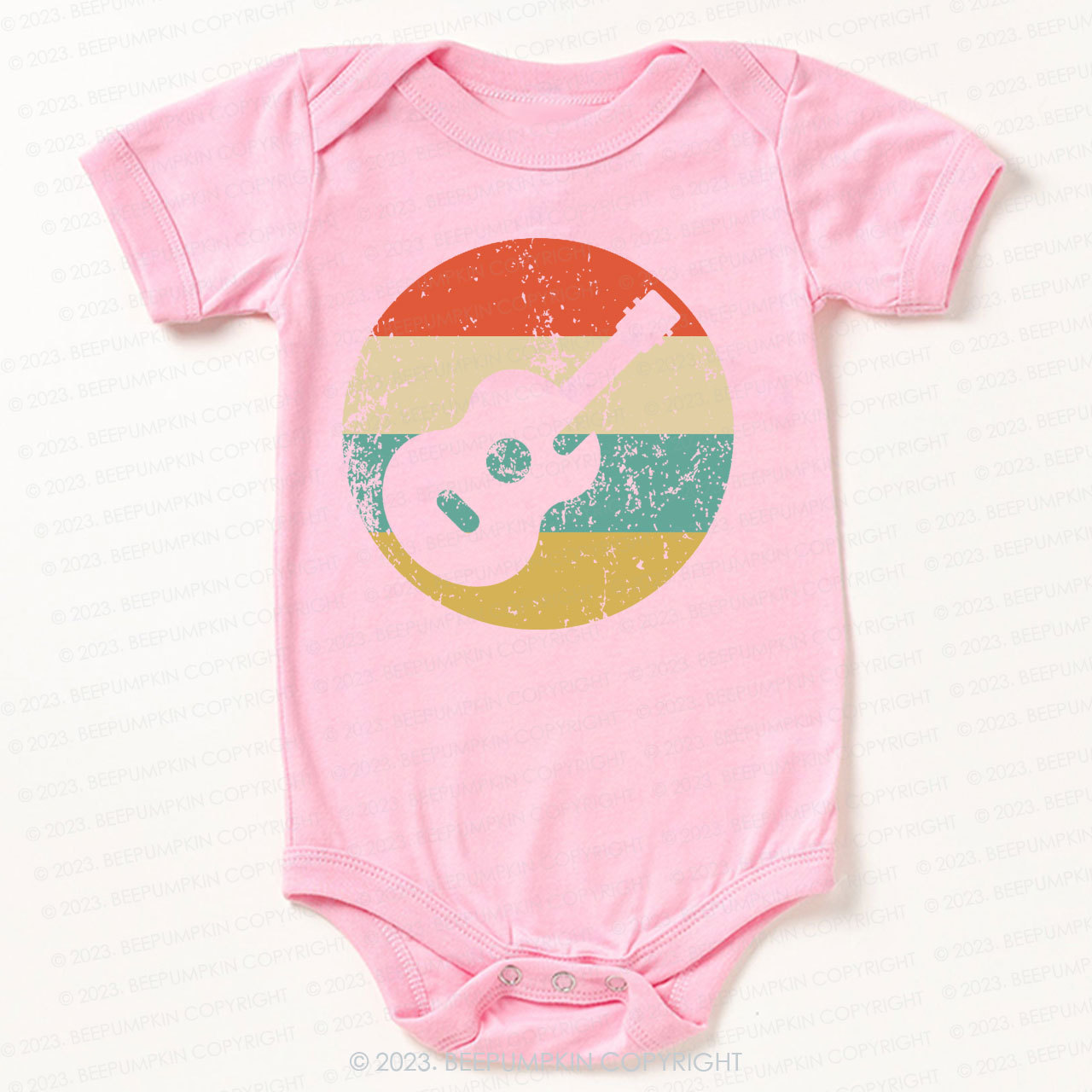 Retro Guitar Icon Bodysuit For Baby