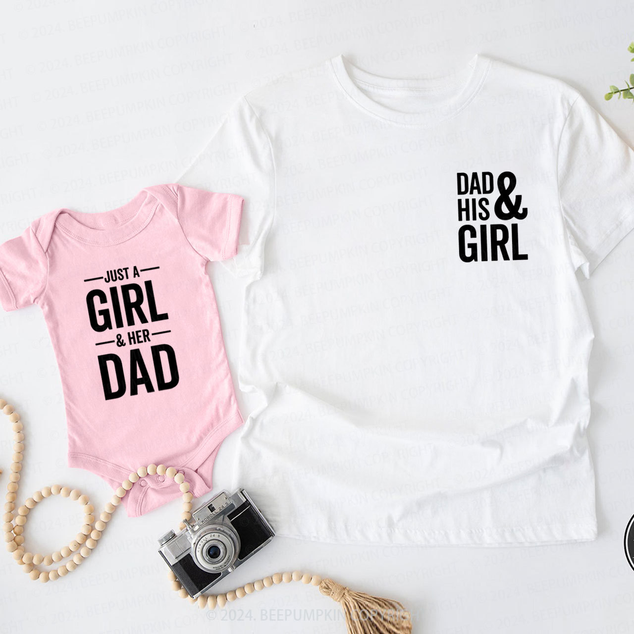 Just A Girl And Her Dad Daddy And Me Matching Shirt