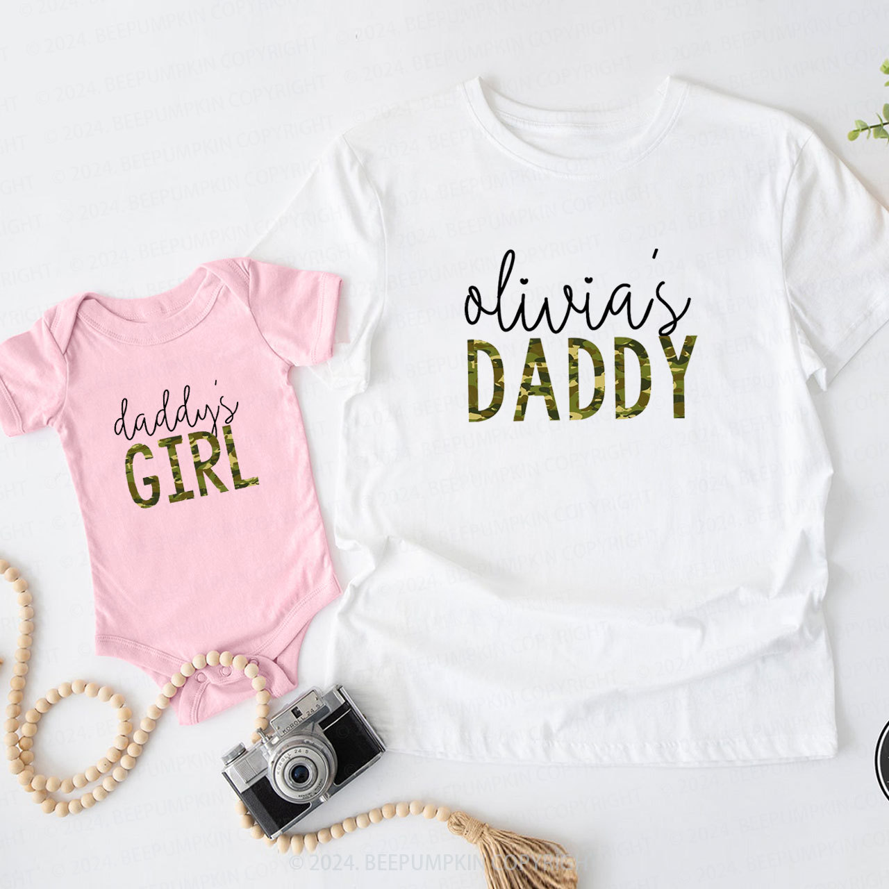 Camouflage Front Daddy And Me Matching Shirt