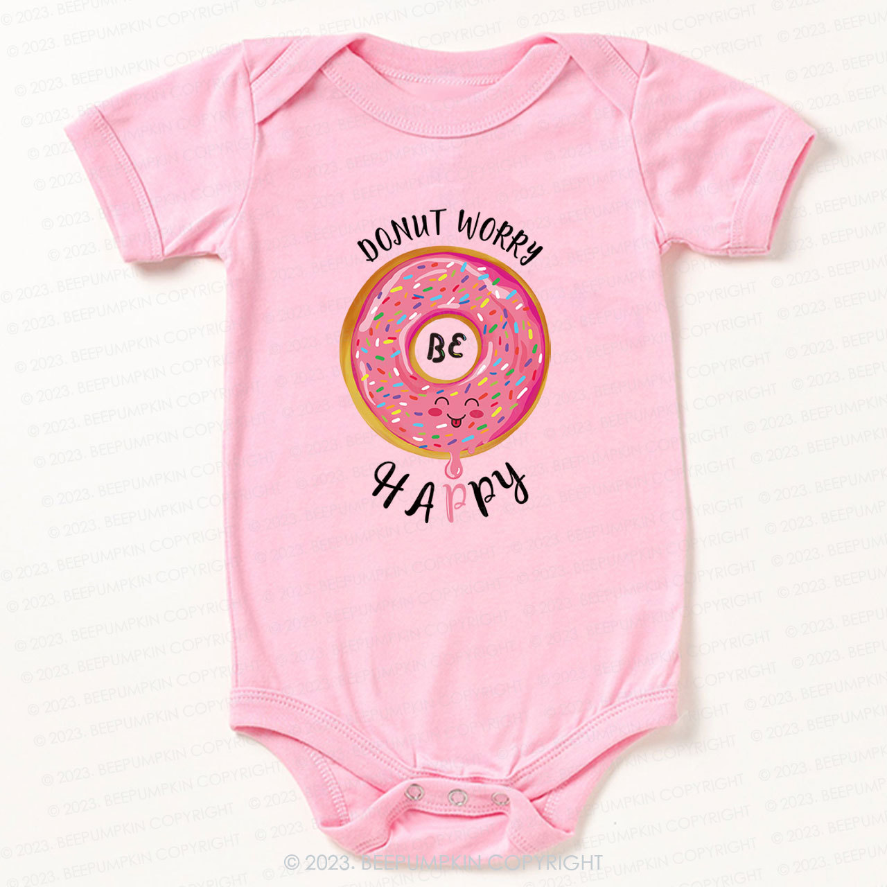 Donut Worry Be Happy Bodysuit For Baby 