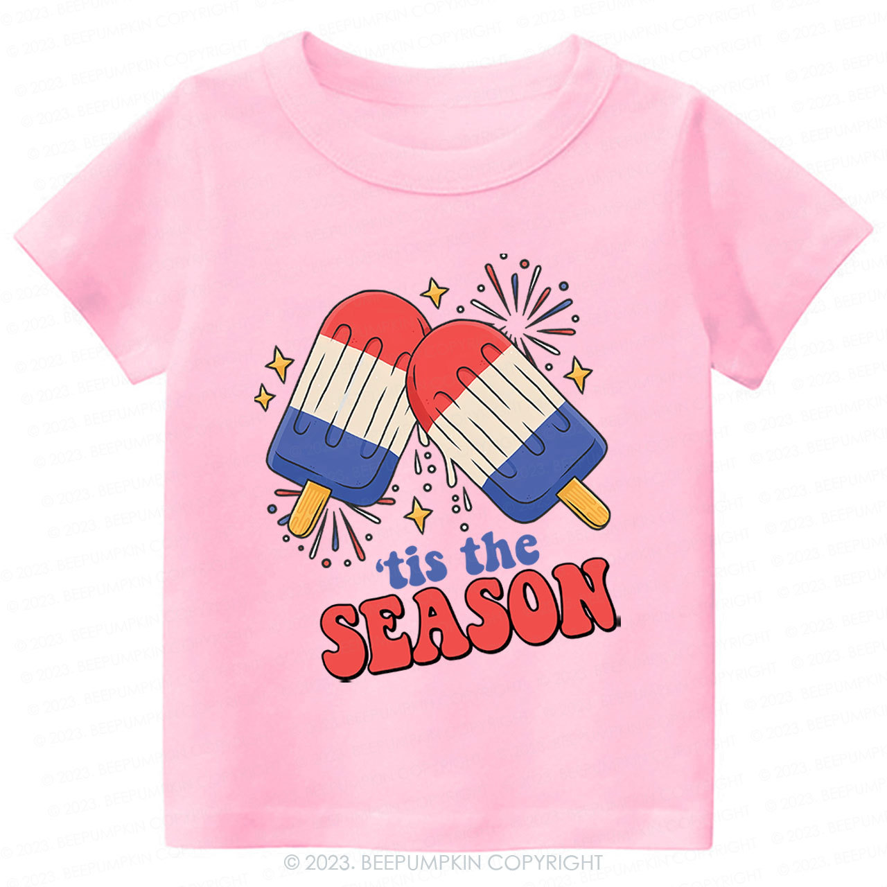 Fireworks Ice Cream Independence Day Kids Shirts
