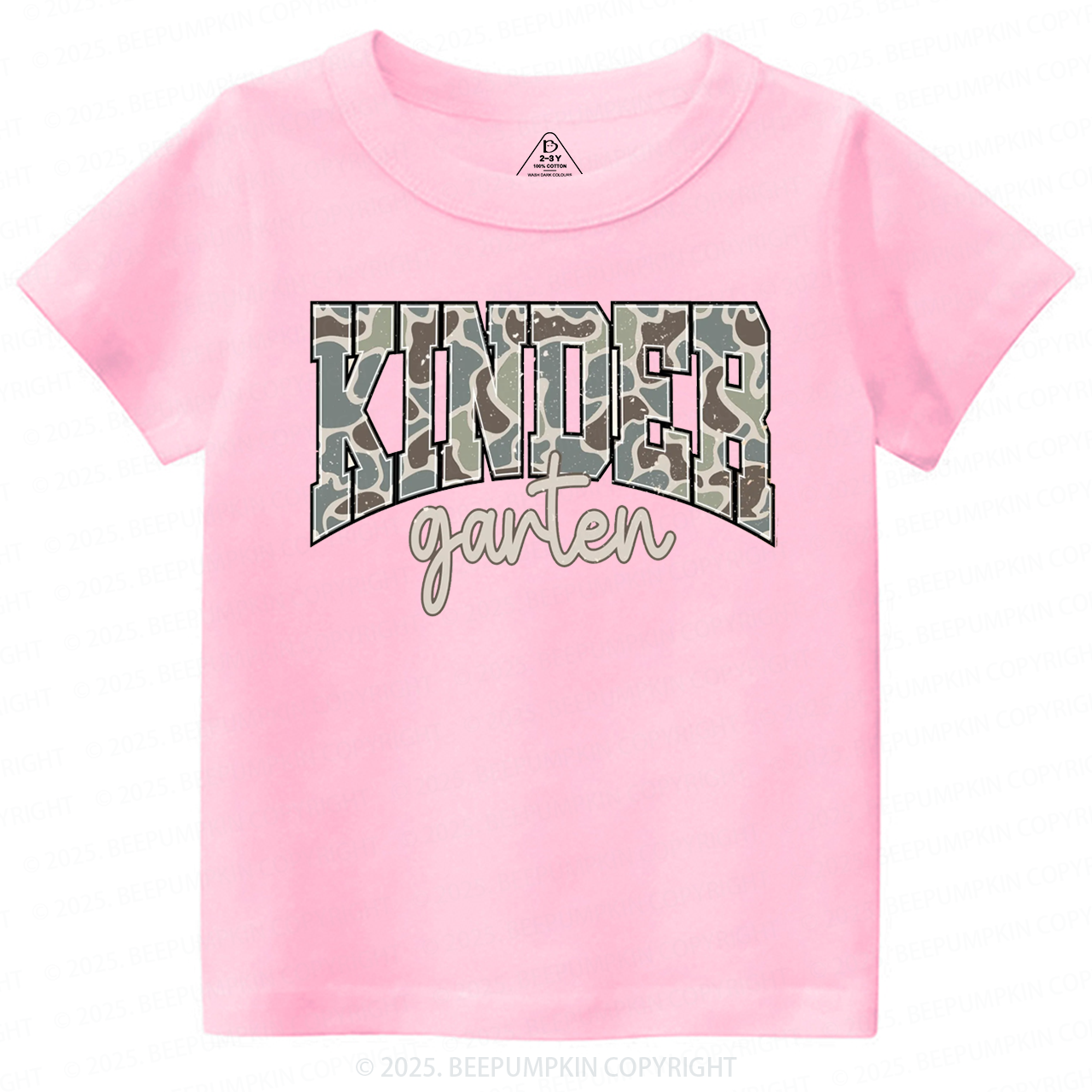 Personalized Back To School Boys Old Camo Toddler&Kid's Tees Beepumpkin 