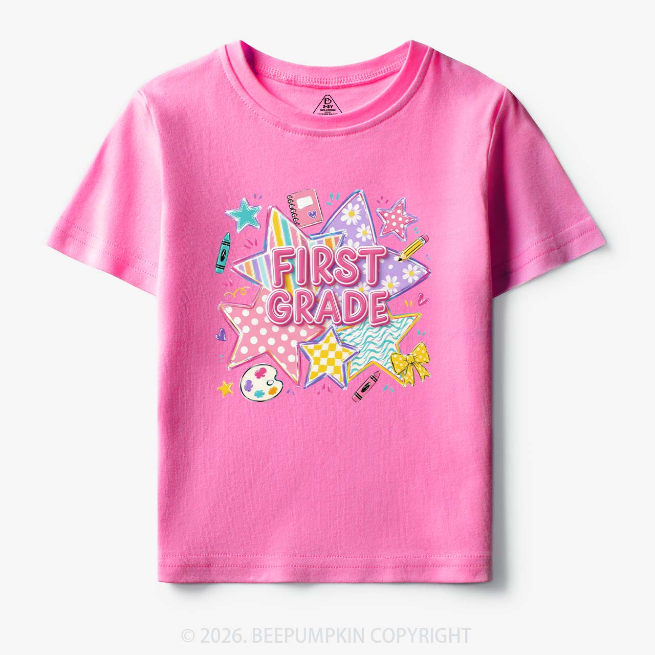 Striped Starburst Pre-K To Fourth Grade Toddler&Kid's Tees