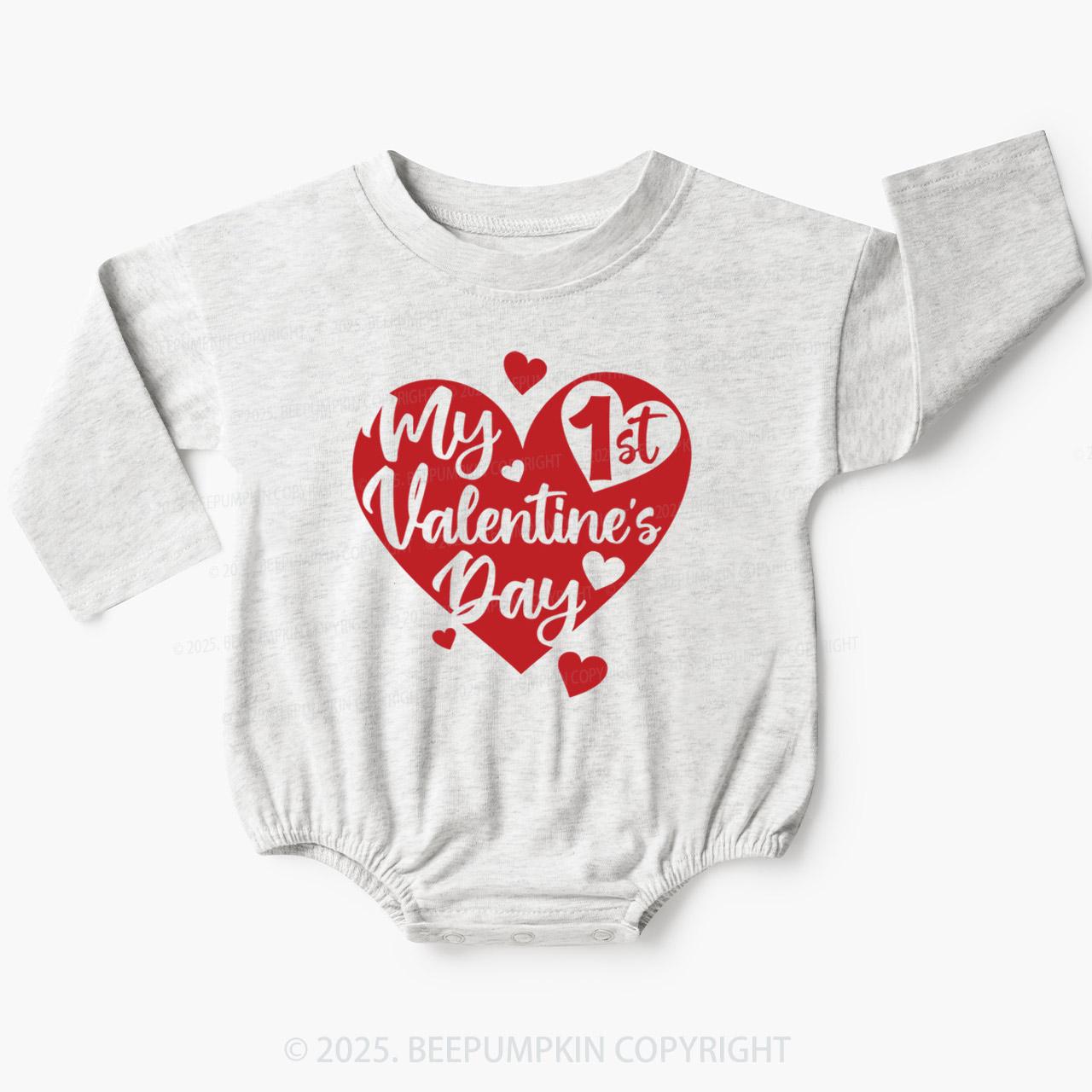 My 1st Valentine's Day Baby Bubble Romper Beepumpkin
