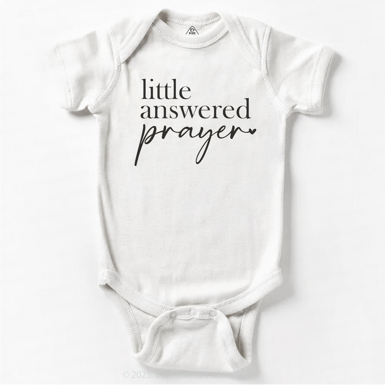 Little Answered Prayer Baby Bodysuit Beepumpkin