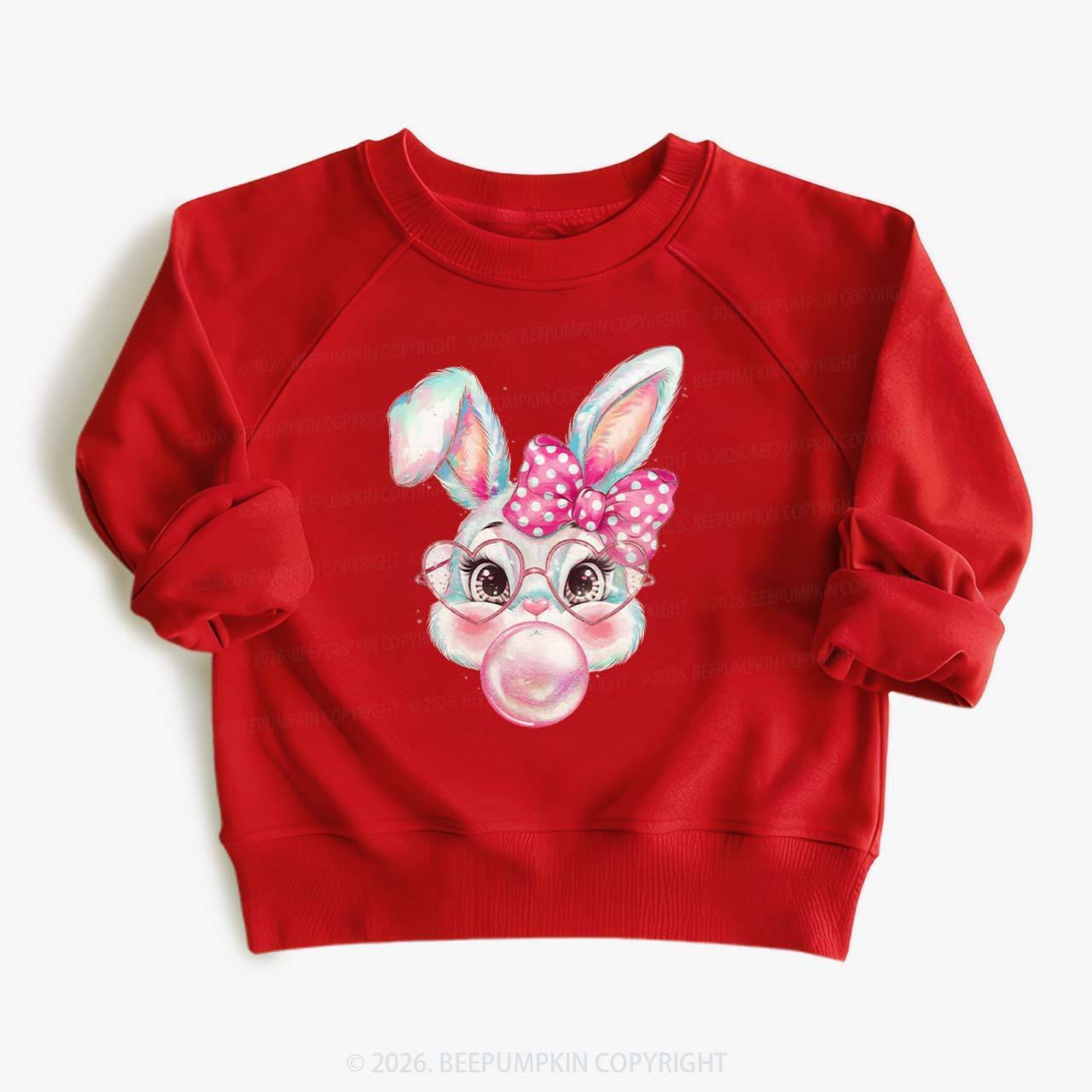 Sassy Bunny Bubble Kid's Sweatshirt