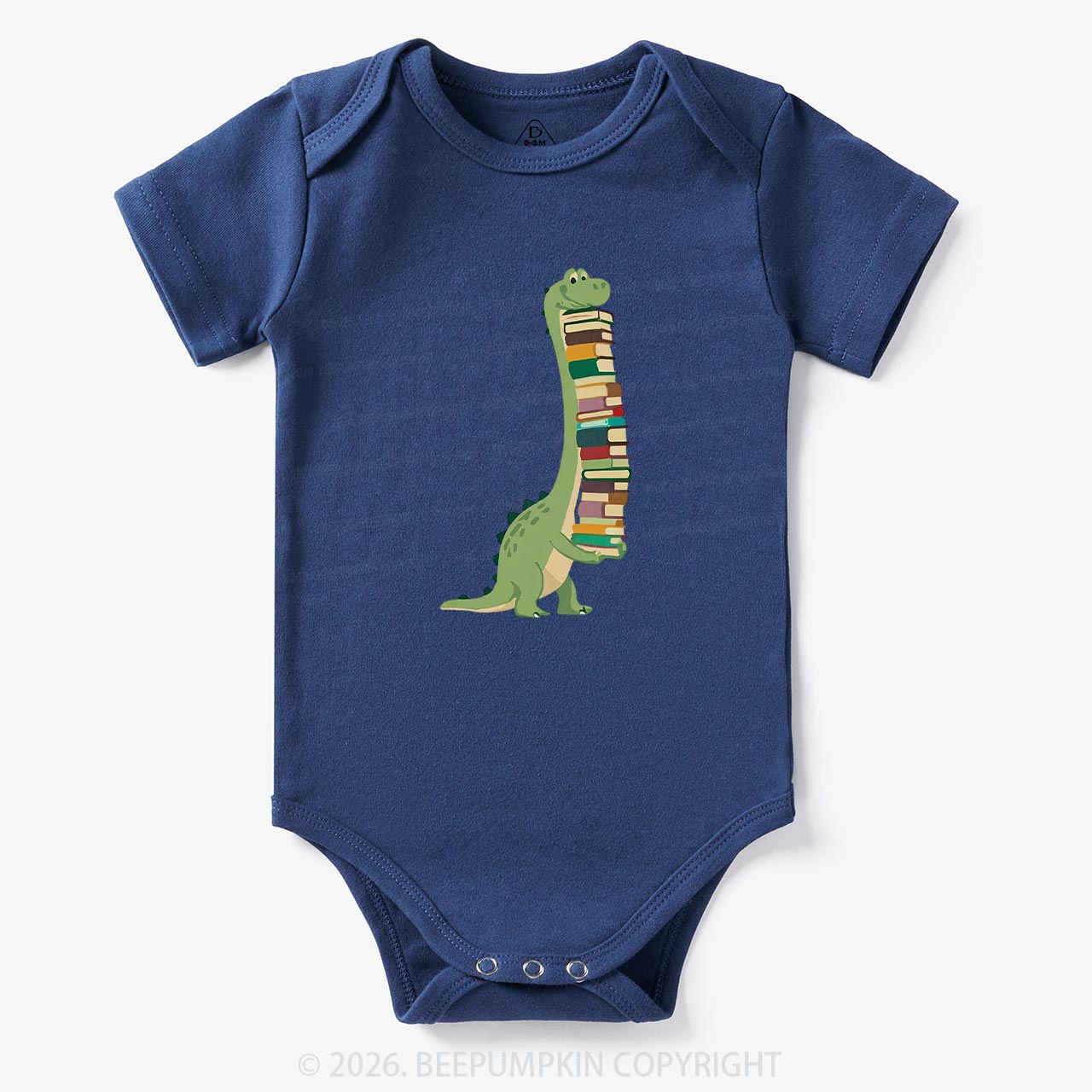 Cute Dinosaur Book Lover Baby Bodysuit