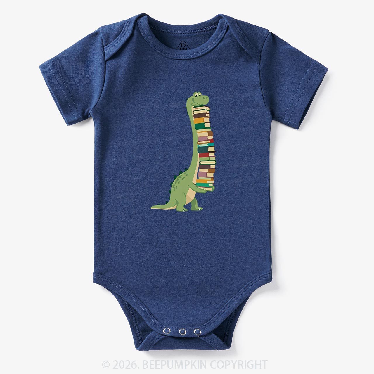 Cute Dinosaur Book Lover Baby Bodysuit