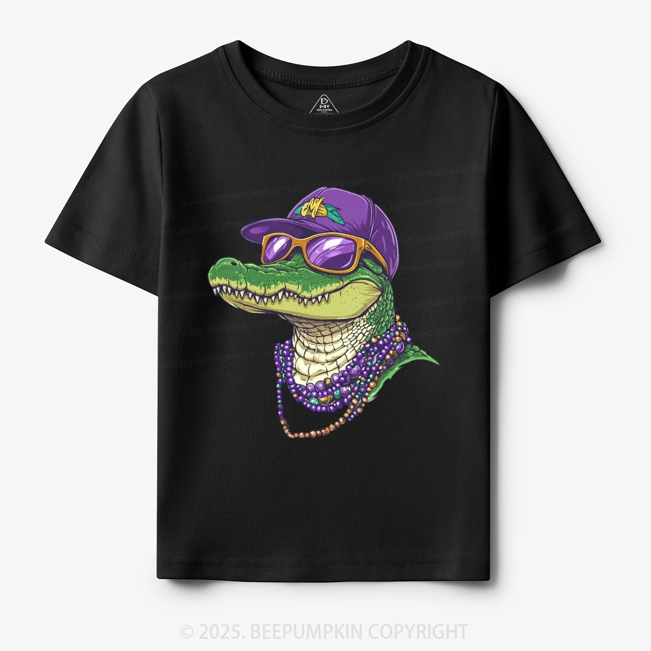 Alligator Mardi Gras Toddler&Kid's Tees Beepumpkin