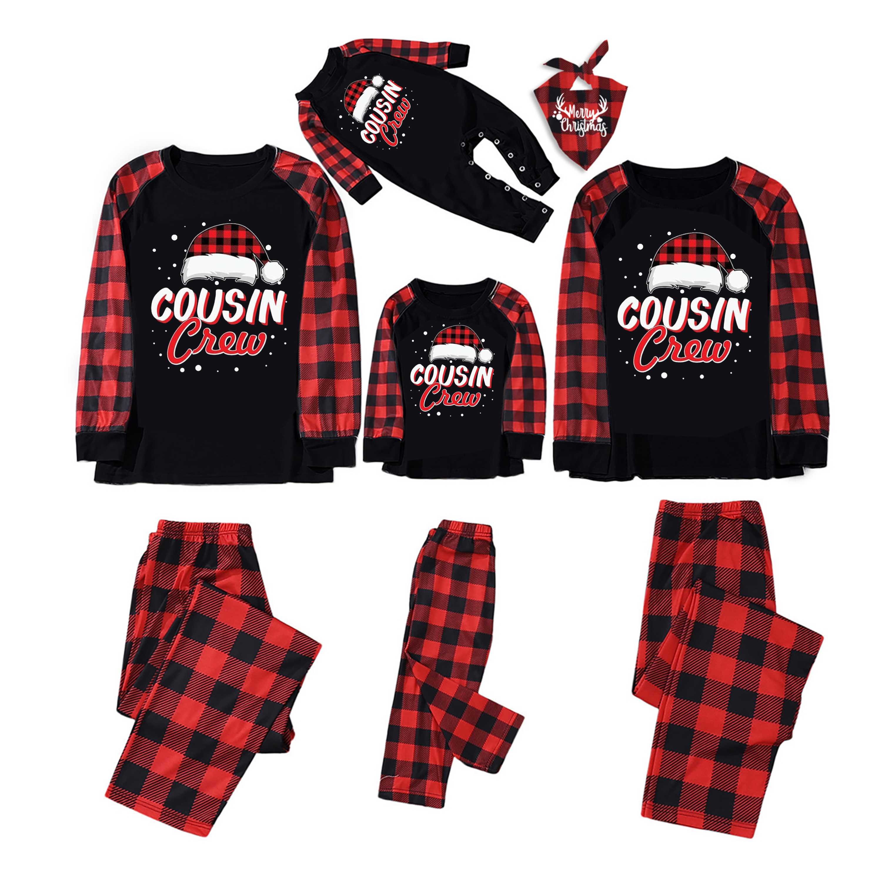 Snow&Hat Cousin Crew Christmas Family Matching Pajamas