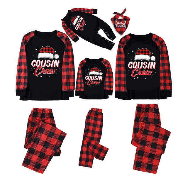 Snow&Hat Cousin Crew Christmas Family Matching Pajamas