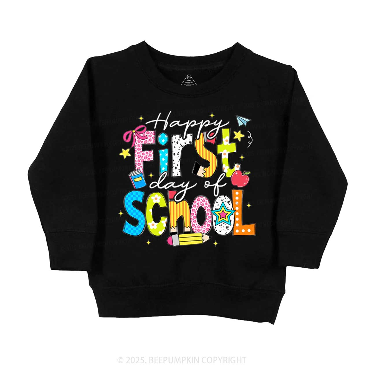 Happy First Day Of School Kid's Sweatshirt