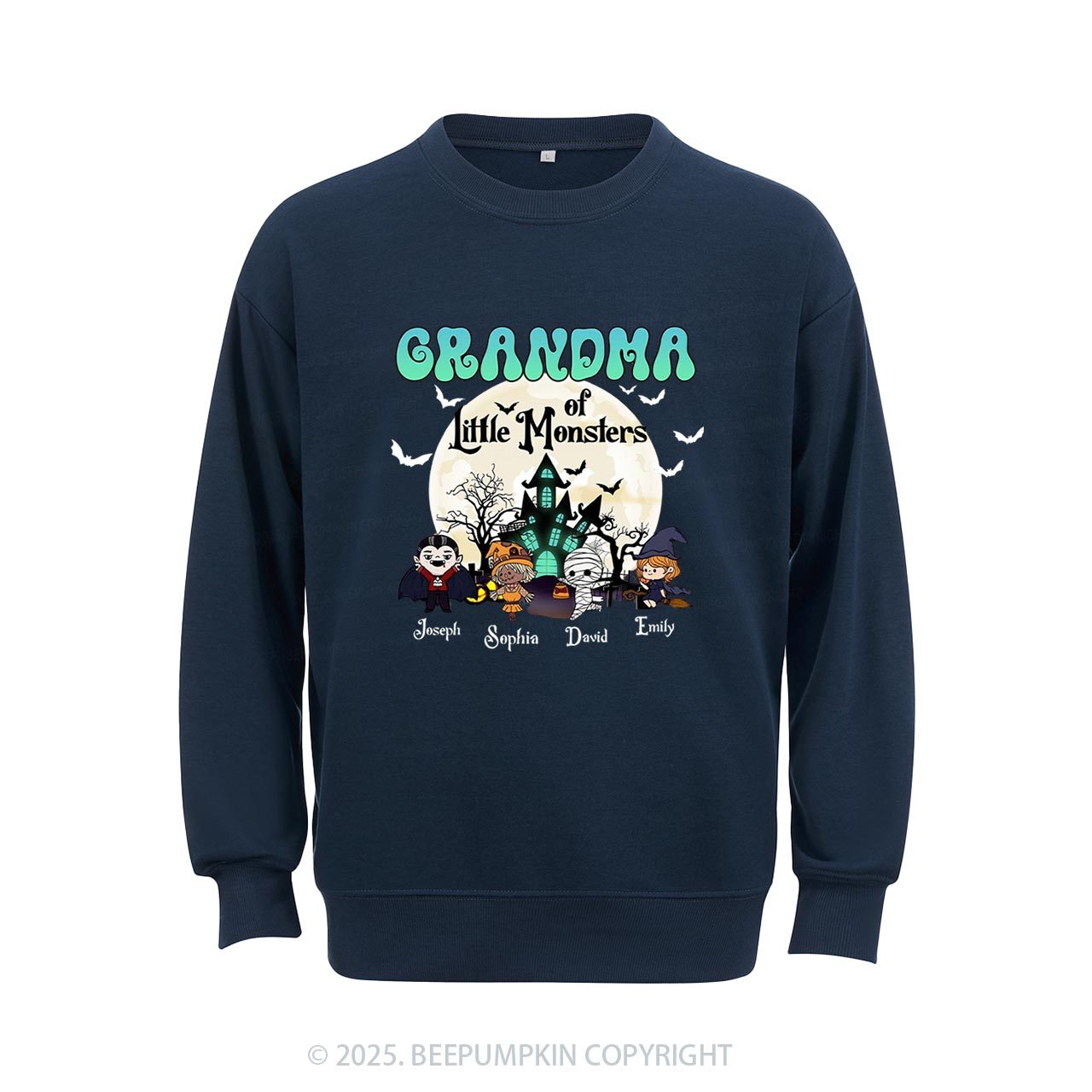 Personalized Grandma Halloween Sweatshirt Beepumpkin