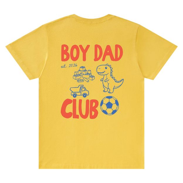 Personalized Boy Dad Club Fathers Day T-Shirts-Back Design