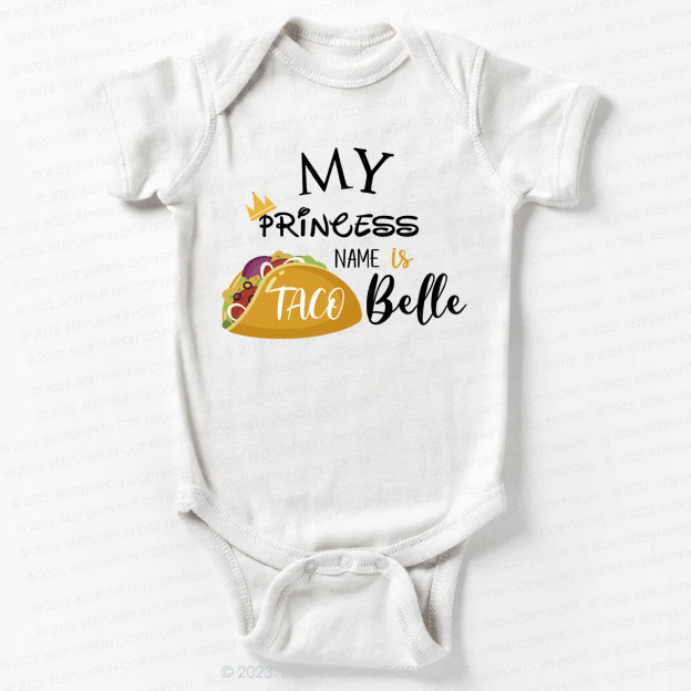 My Princess's Name Bodysuit For Baby 