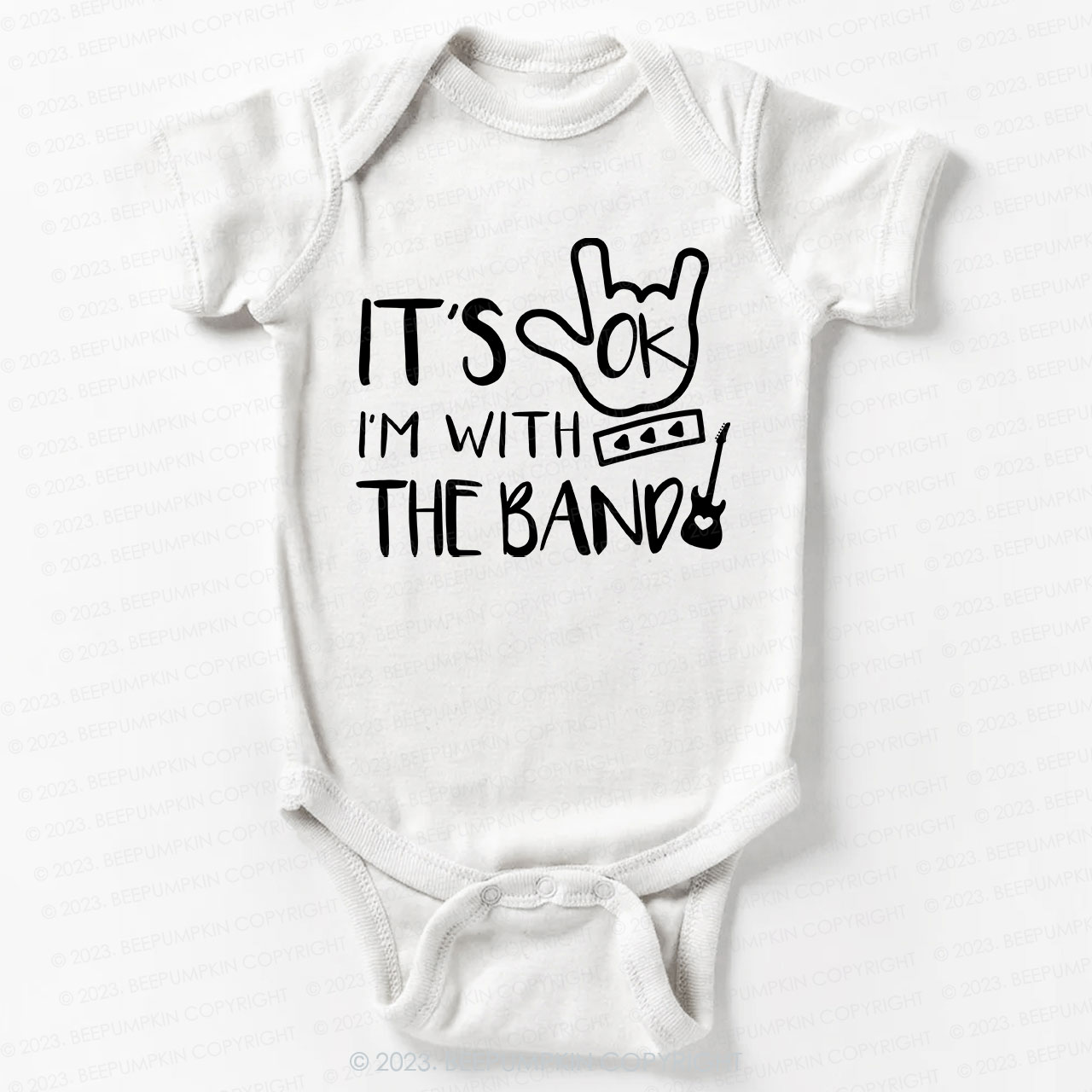 It's OK I'm with the Band Bodysuit For Baby 8