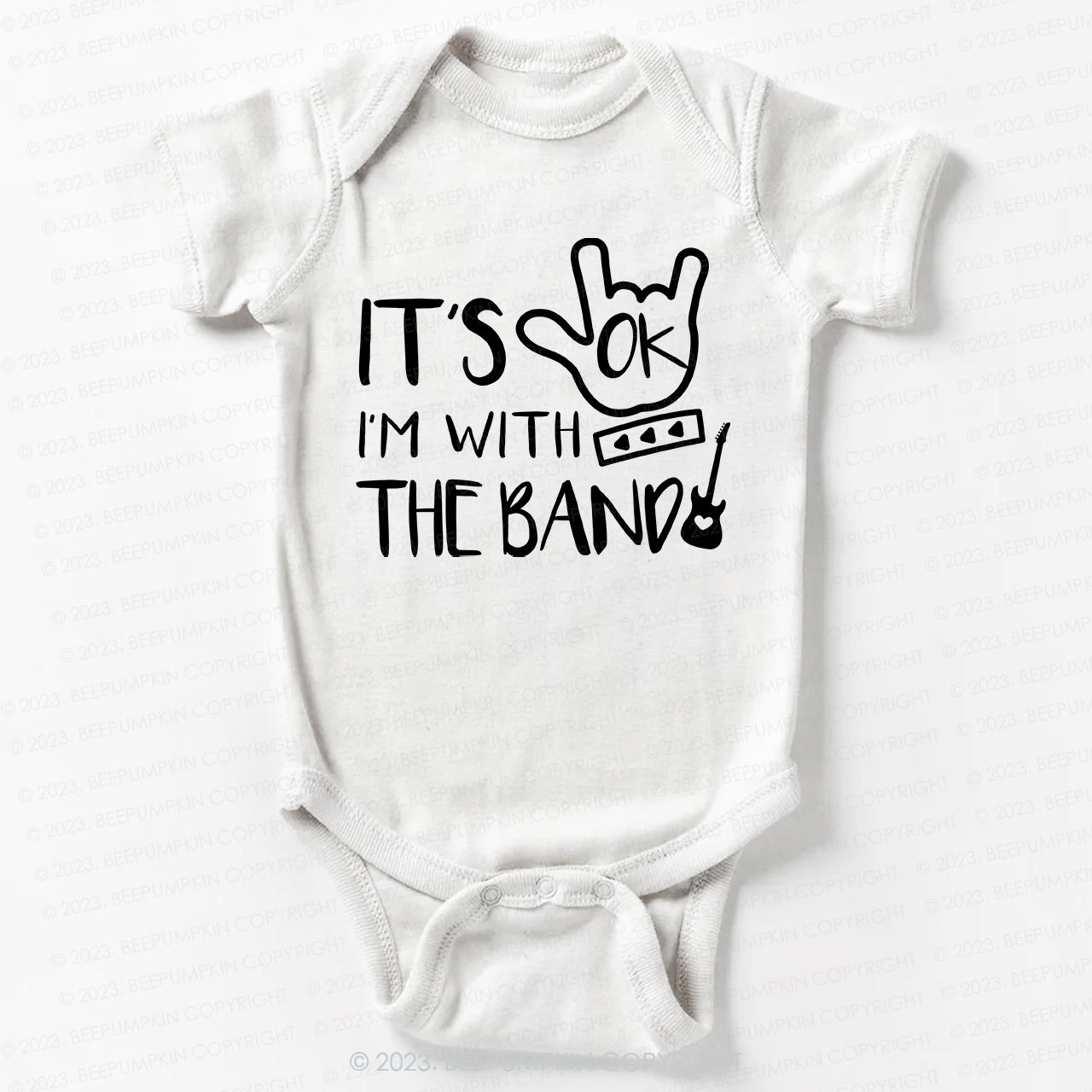 It's OK I'm with the Band Bodysuit For Baby 8