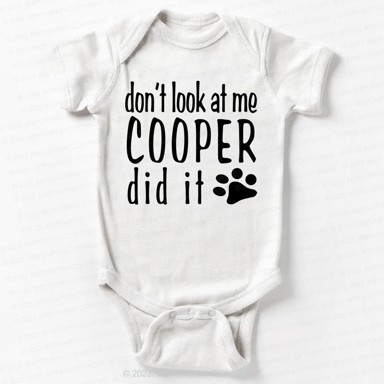 Personalized Don’t Look At Me Baby Bodysuit For Baby 