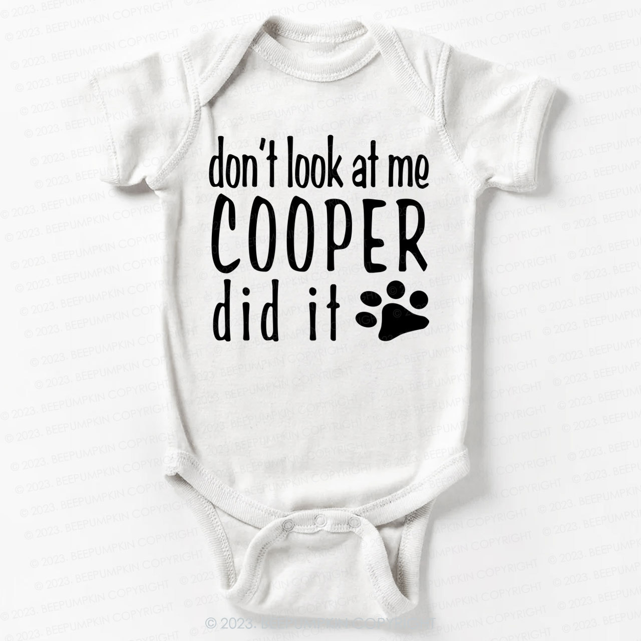 Personalized Don’t Look At Me Baby Bodysuit For Baby 