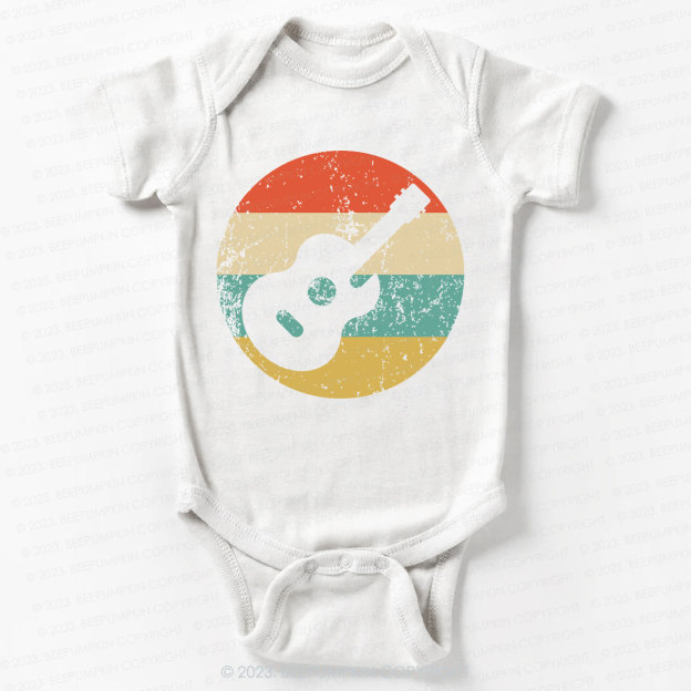 Retro Guitar Icon Bodysuit For Baby