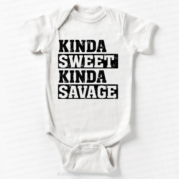 Kinda Sweet Kinda Savage Bodysuit For Baby