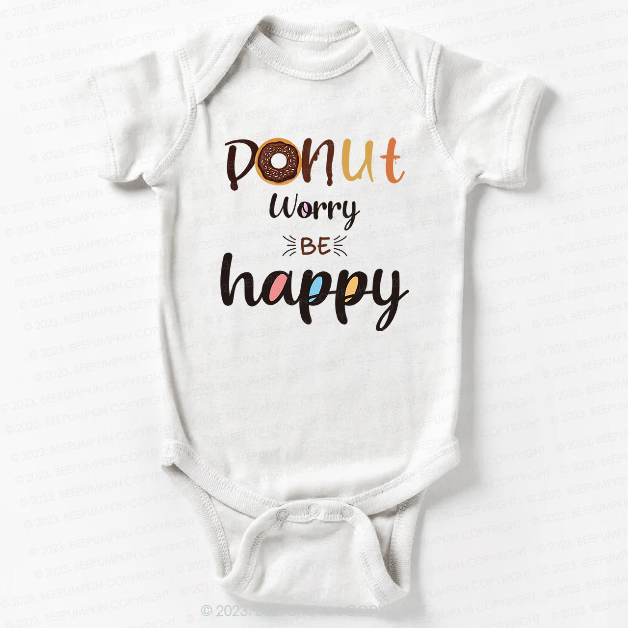Donut Worry Be Happy Bodysuit For Baby 
