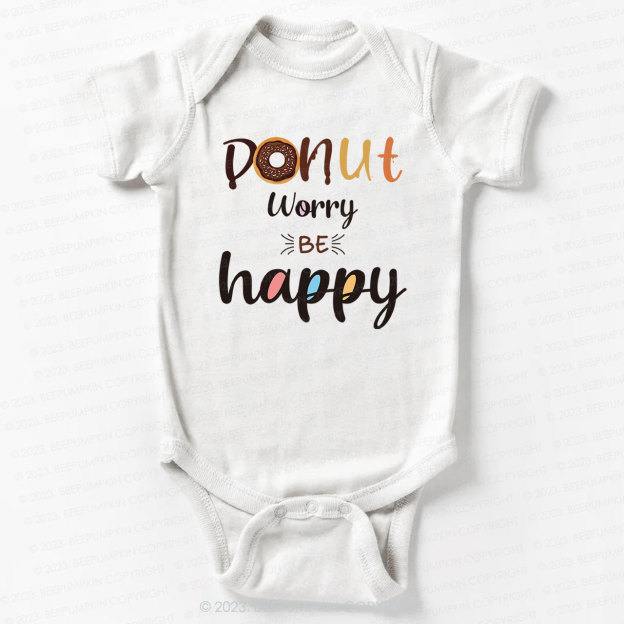 Donut Worry Be Happy Bodysuit For Baby 