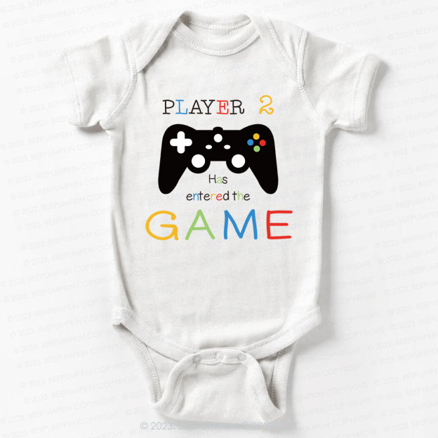 Player 2 has Entered the Game Bodysuit For Baby 