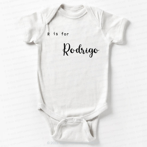 Personalized Letter Is For Bodysuit For Baby 