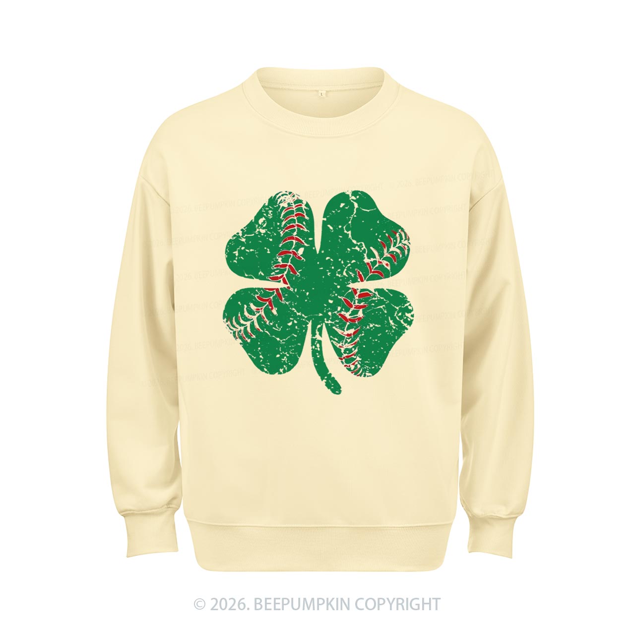 Baseball Shamrock St Patrick's Day Aldult Sweatshirt