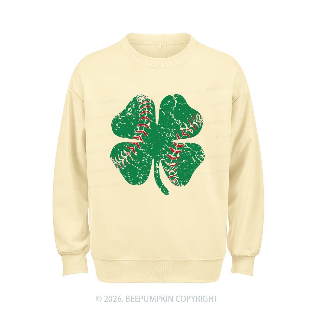 Baseball Shamrock St Patrick's Day Aldult Sweatshirt