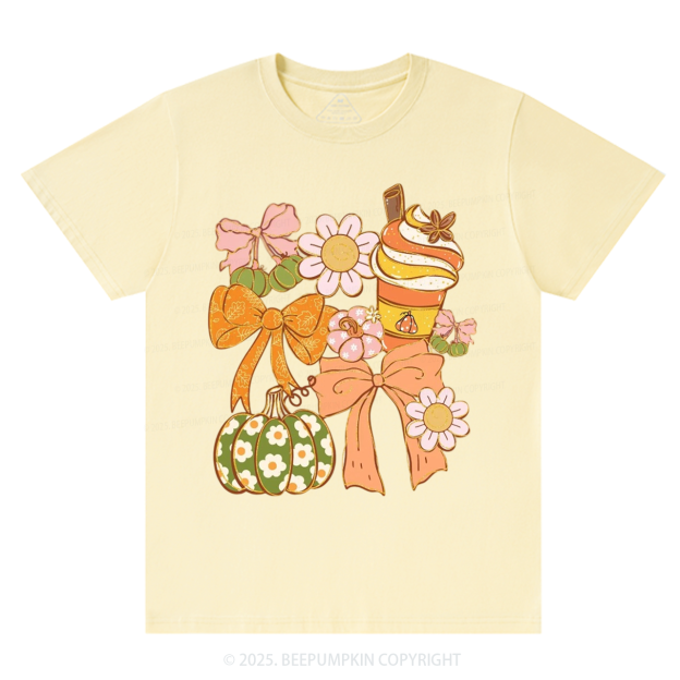 Fall Pumpkin Coquette Fall T-Shirts Beepumpkin 