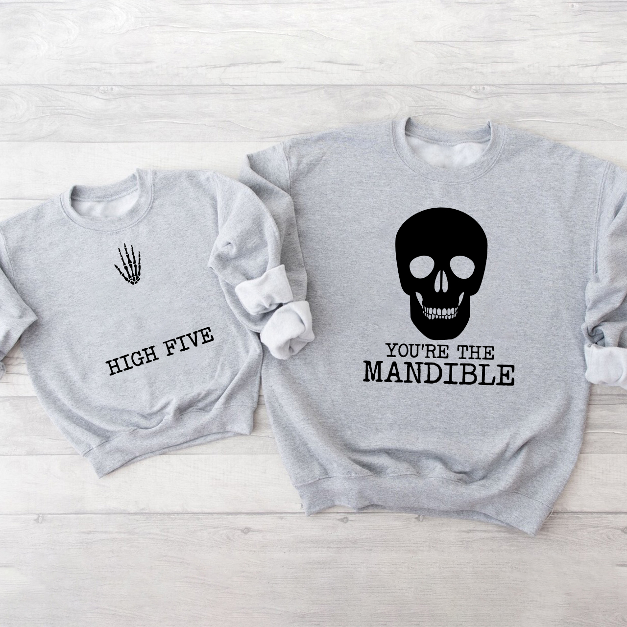 Skeleton Puns Funny Family Matching Halloween Party Sweatshirts