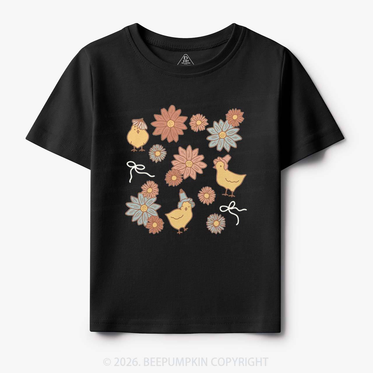 Farm Flower Chicks Toddler&Kid's Tees