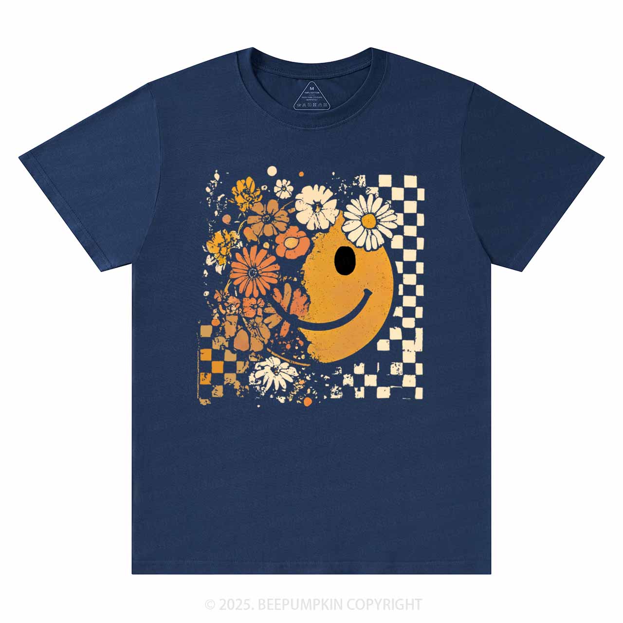 Floral Fall Smiley Face T-Shirts Beepumpkin 