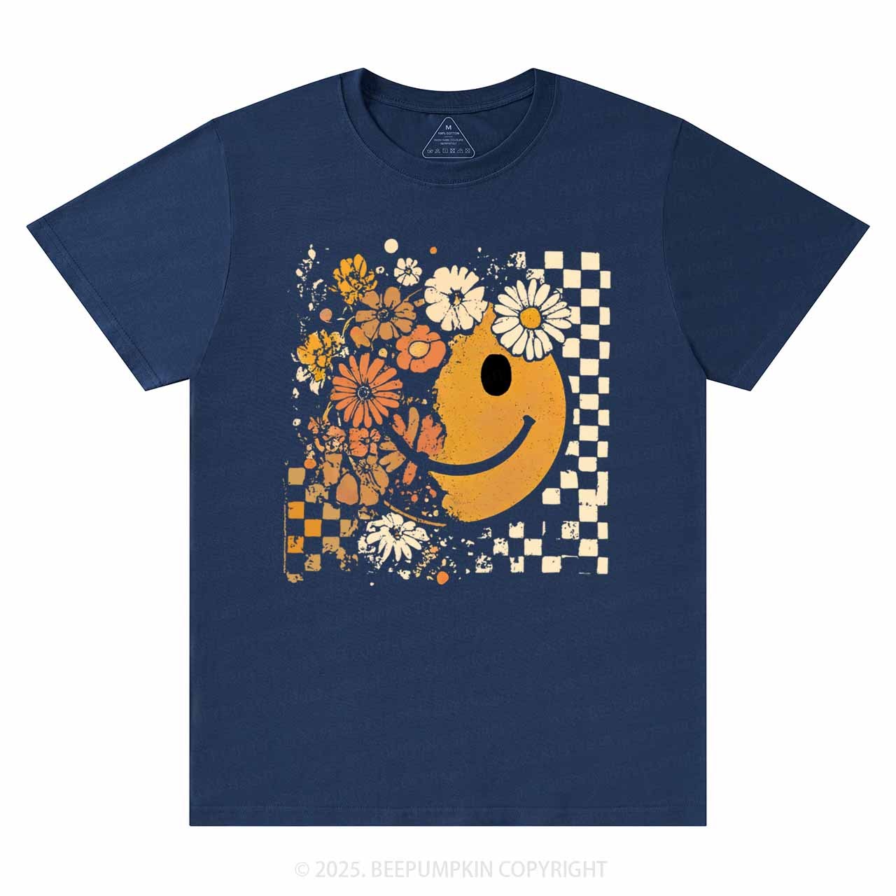 Floral Fall Smiley Face T-Shirts Beepumpkin 
