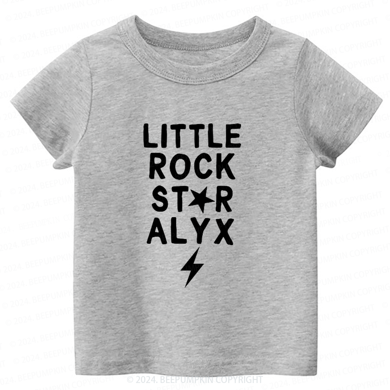 Personalized Little Rock Star Toddler&Kids Tees 8