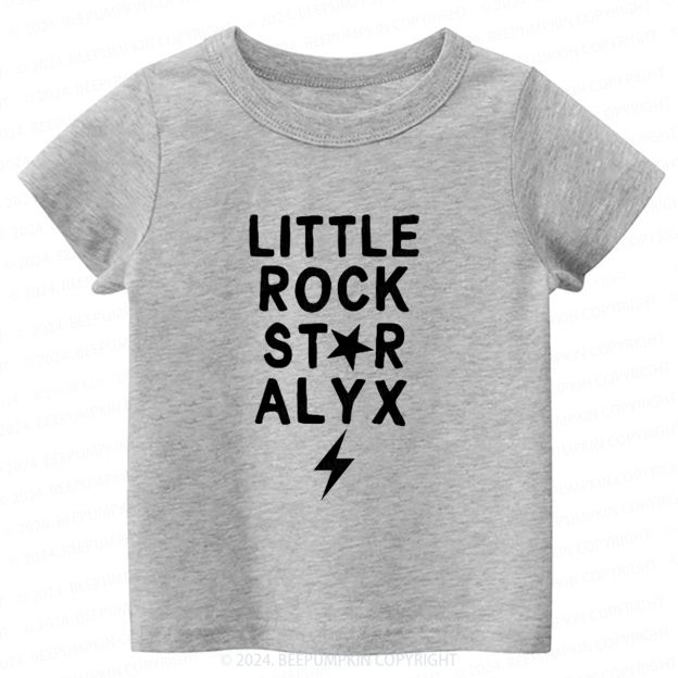 Personalized Little Rock Star Toddler&Kids Tees 8