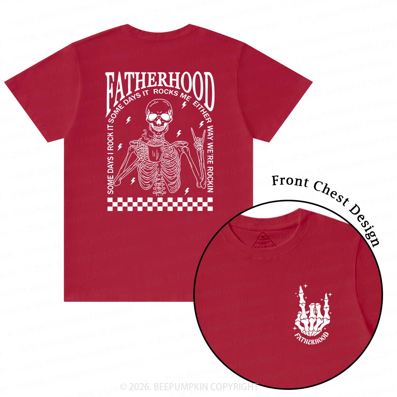 Fatherhood Funny Cool Skeleton Dad T-Shirts