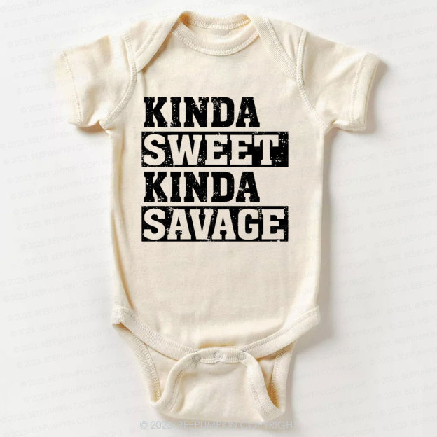 Kinda Sweet Kinda Savage Bodysuit For Baby