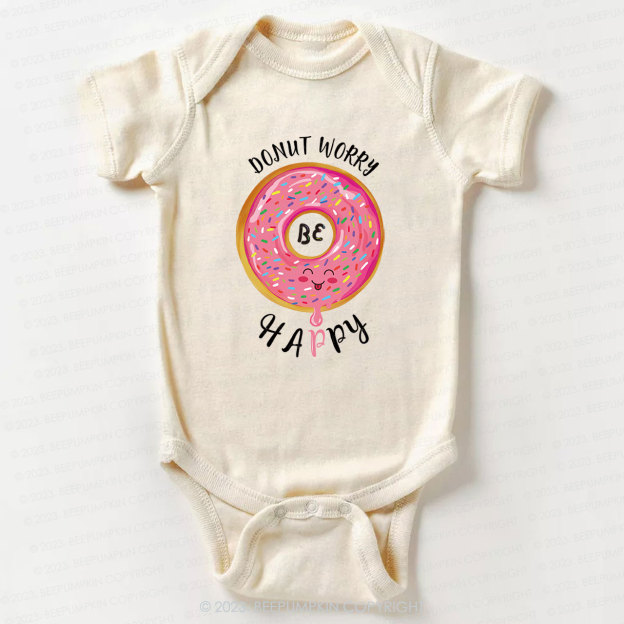 Donut Worry Be Happy Bodysuit For Baby 