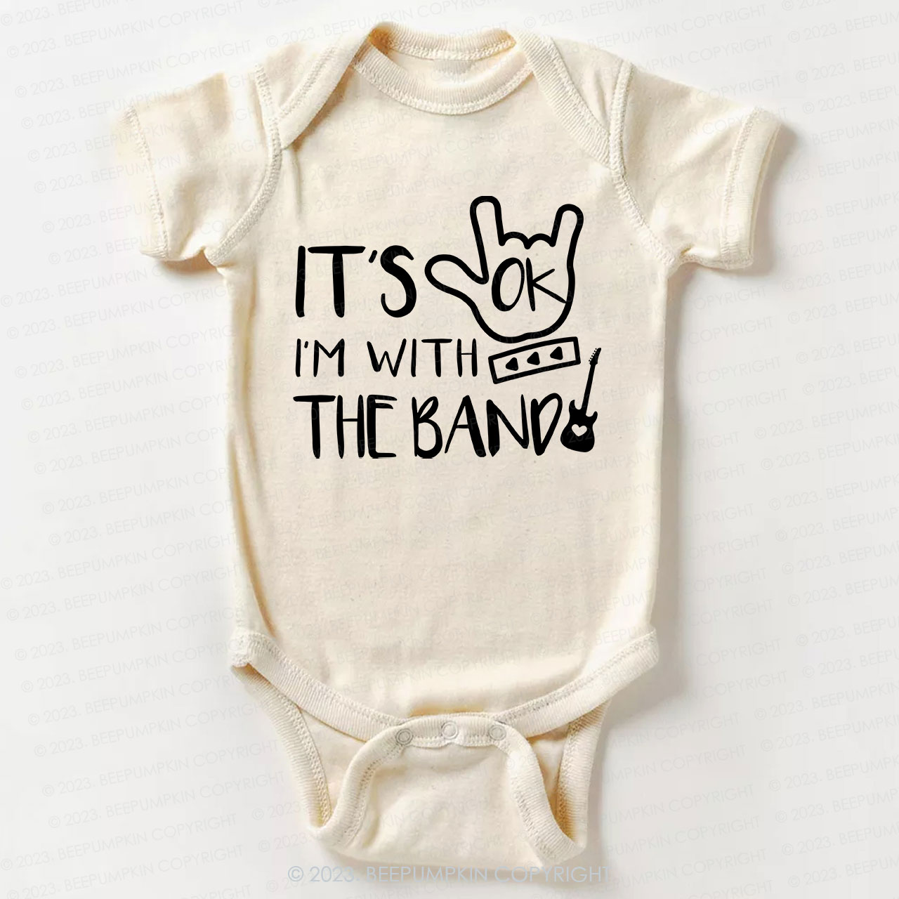 It's OK I'm with the Band Bodysuit For Baby 8