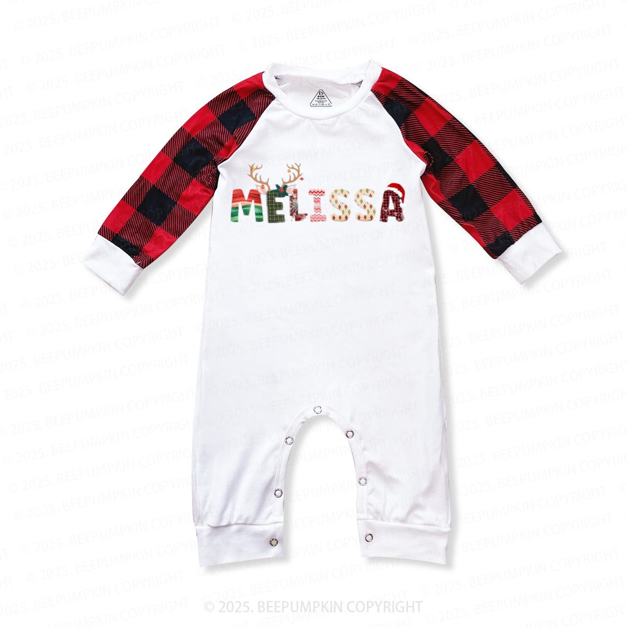 Personalized Doodle Alphabet Family Christmas Family Matching Pajamas