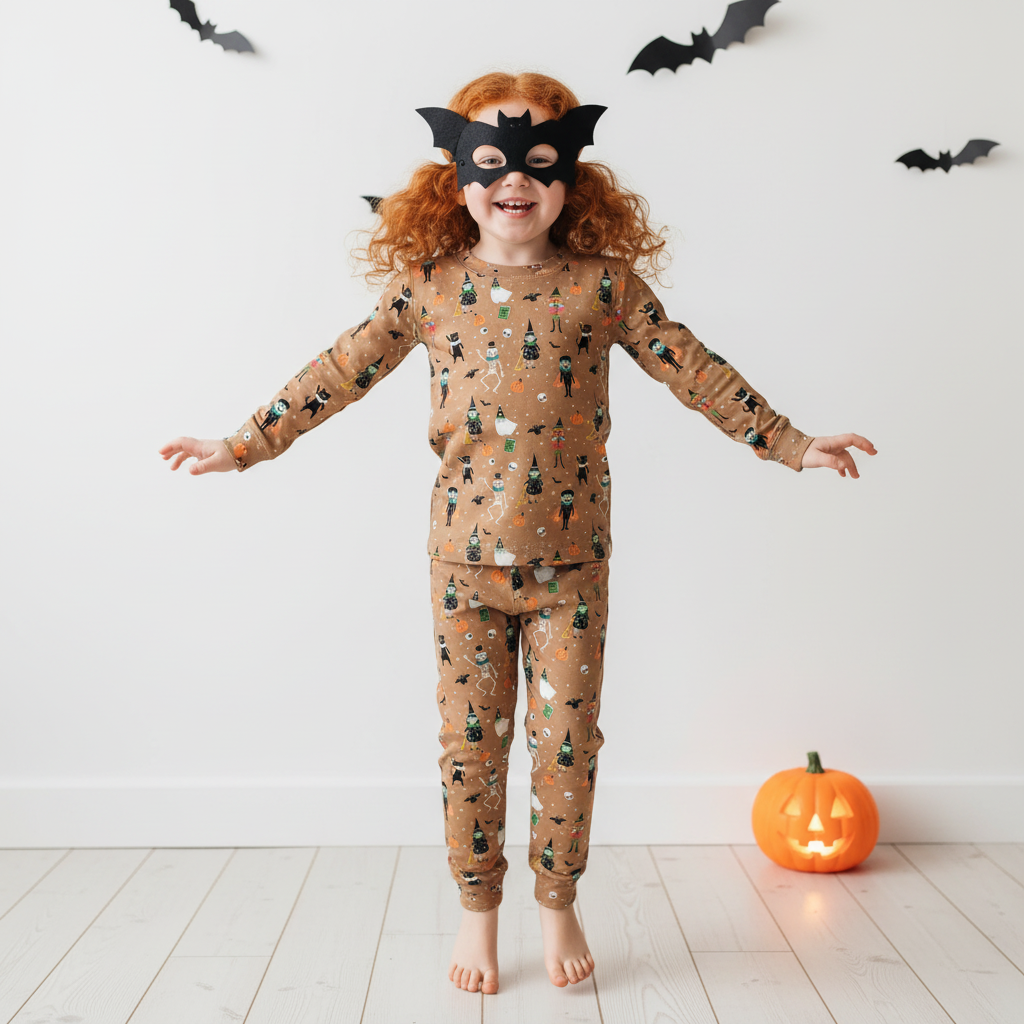 Vintage Halloween Two-Piece Pajama Set For Kids