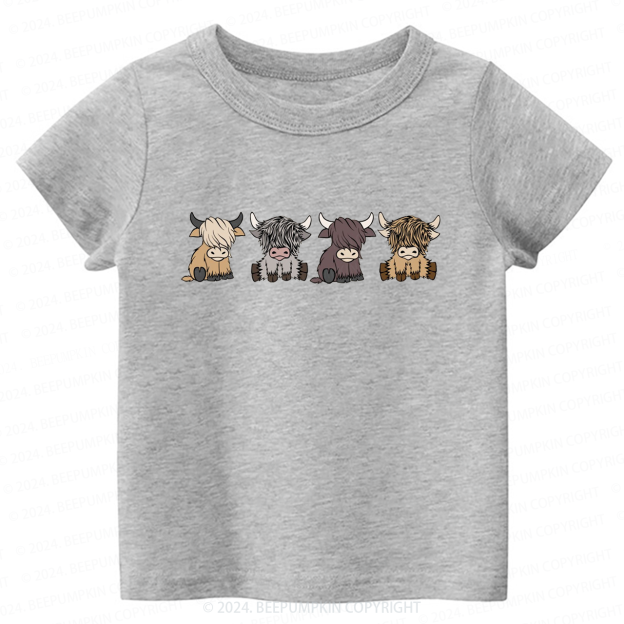 Highland Cows Toddler&Kids Tees 