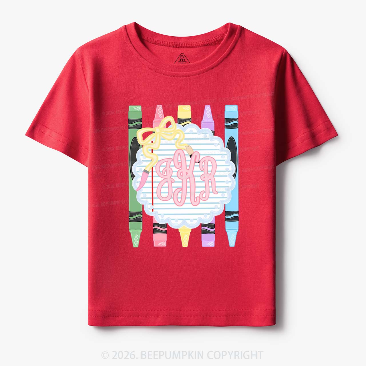 Personalized Monogram Name Pink Preppy Toddler&Kid's Tees
