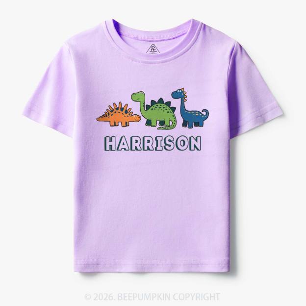 Personalized Cute Dinosaur Name Toddler&Kid's Tees